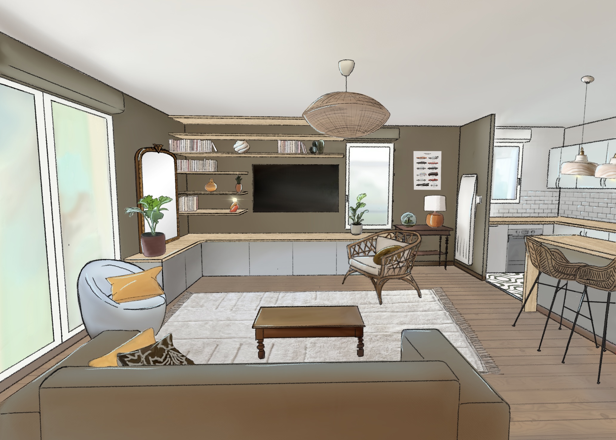 Visualisation du projet avant le début des travaux.
